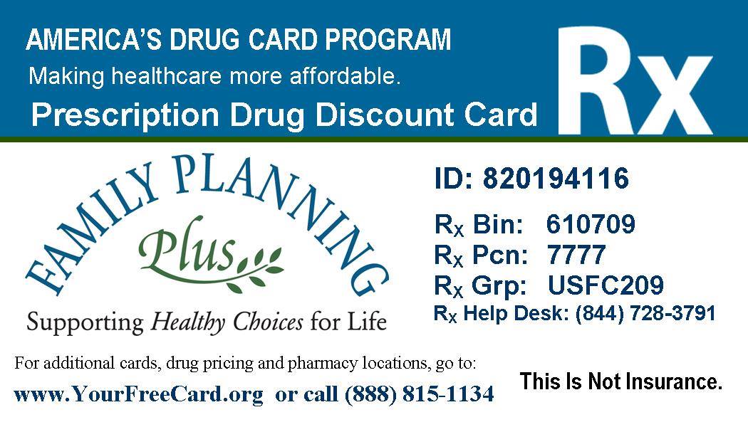 Prescription Drug Discount Card Family Planning Plus